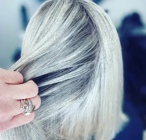 Silver and grey blend colour work